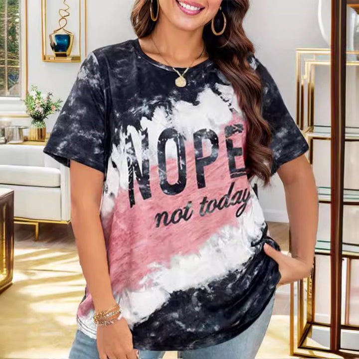 Dame casual T-shirt med statement-print Stilla