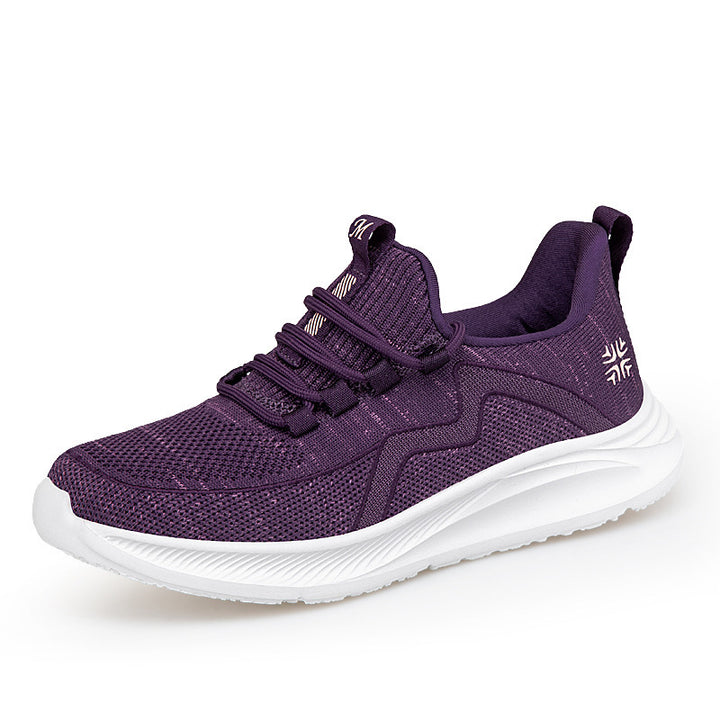 Dame nan åndbar strik-sneaker med Memory foam indersål og stødabsorberende EVA-mellemsål Skovae
