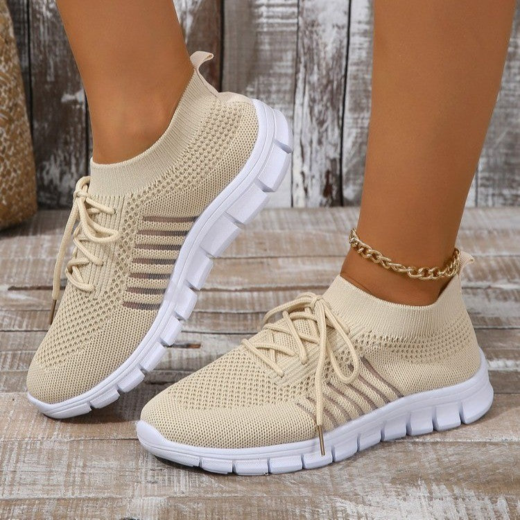 Dame Sporty Sneakers med åndbart strikoverdel Stilla