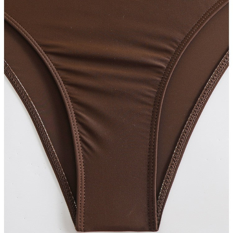 Dame Triangel-Bikini-sæt med justerbare bånd og høj benudskæring Stilla