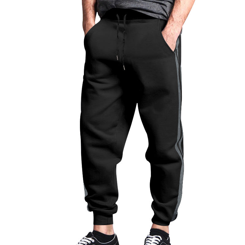 Herre behagelige sportbukser med sideløse striber Stilla