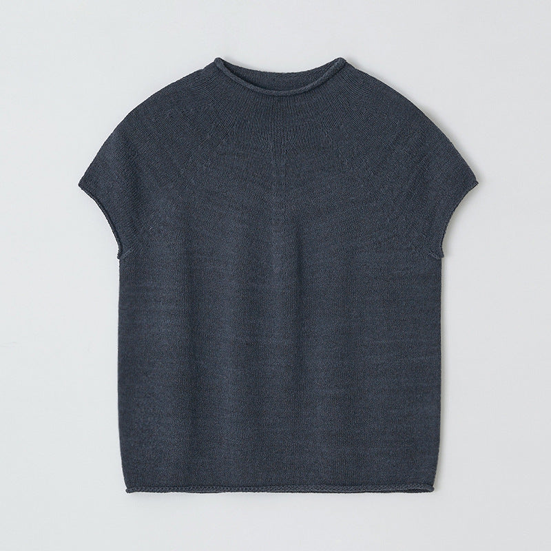 Dame kortærmet, elegant strikpullover Stilla