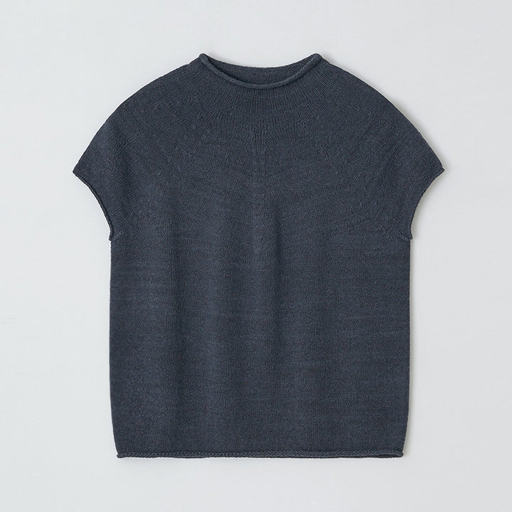 Dame kortærmet, elegant strikpullover Stilla