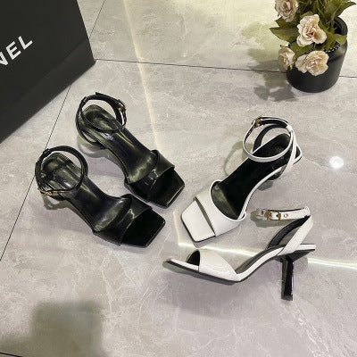 Dame elegante slingback sandaler med moderne blokhæl Stilla