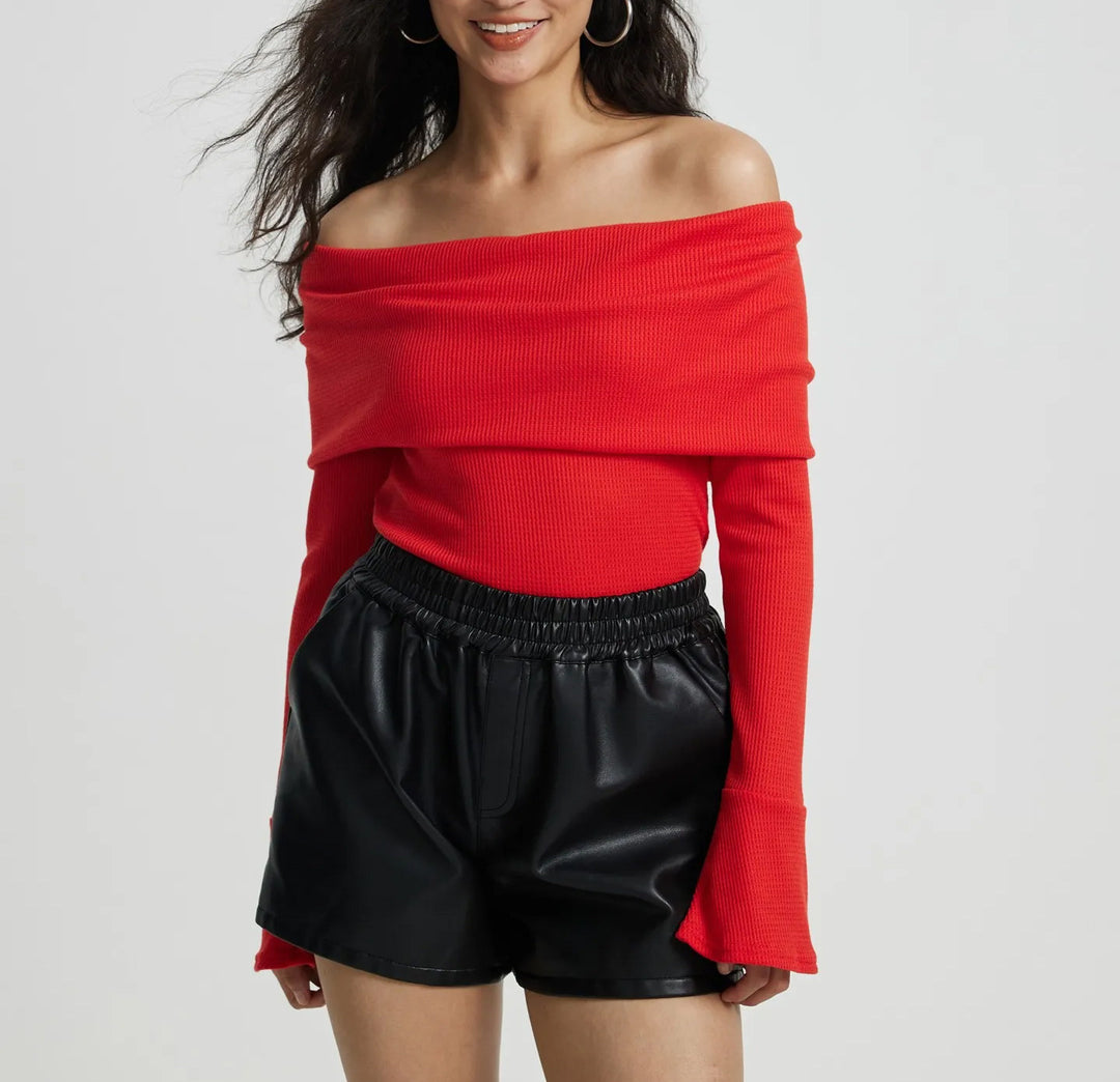 Dame Off-Shoulder Langærmet shirt med løs pasform Stilla