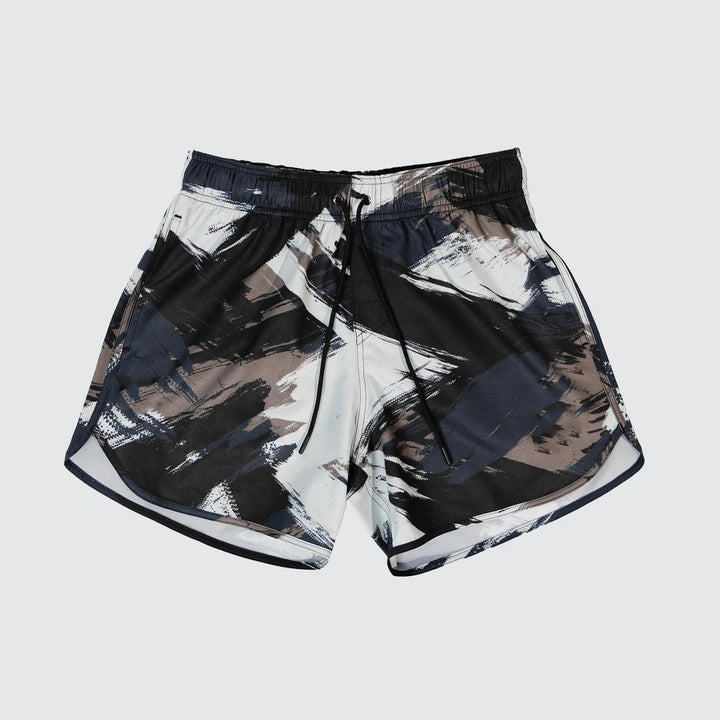 Herrer Sporty Badebukser med moderigtigt camouflage-mønster og elastisk talje Stilla