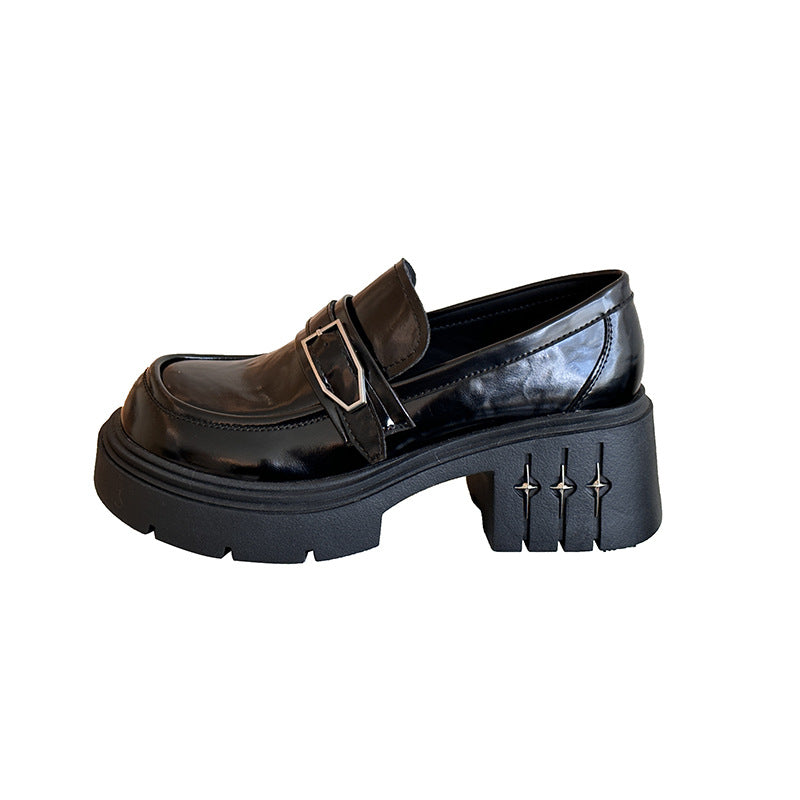 Femme Chunky Såle Spænde Loafers Stilla