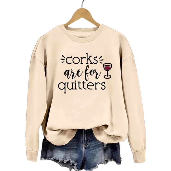 Kvinders sweatshirt med kreativt slogan og afslappet snit Stilla