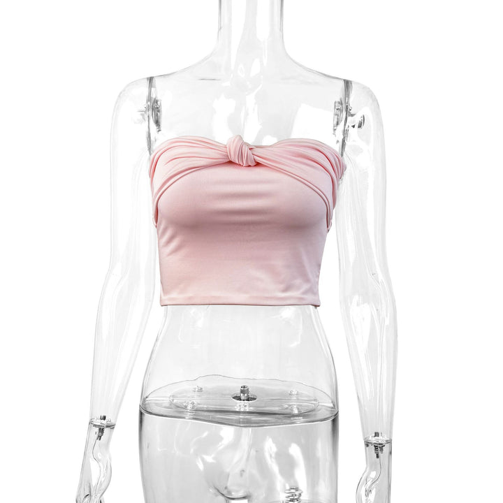 Damer Bandeau Crop-top med knude-design Skovae