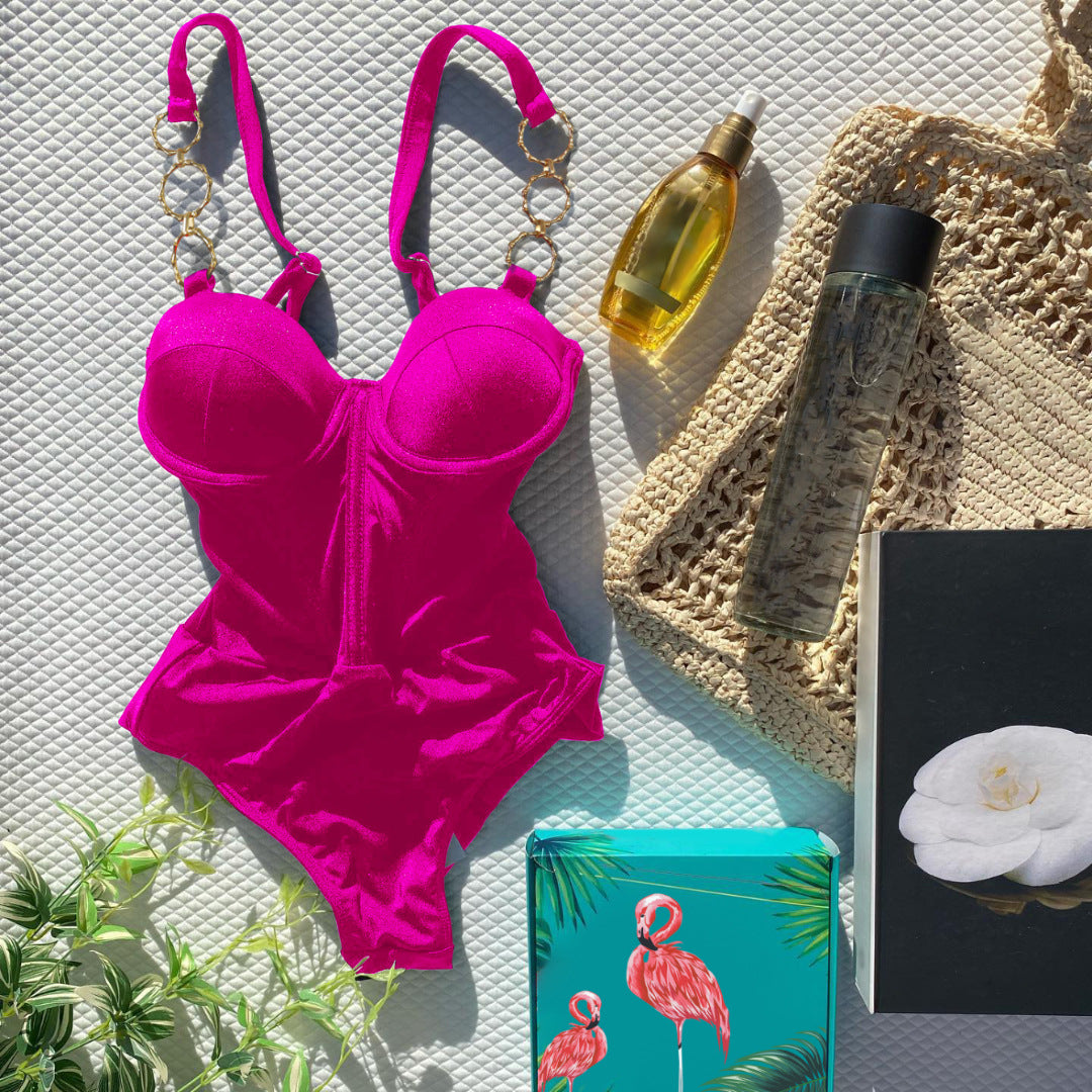 Dame badedragt med sexy bustier-design og justerbare stropper Stilla