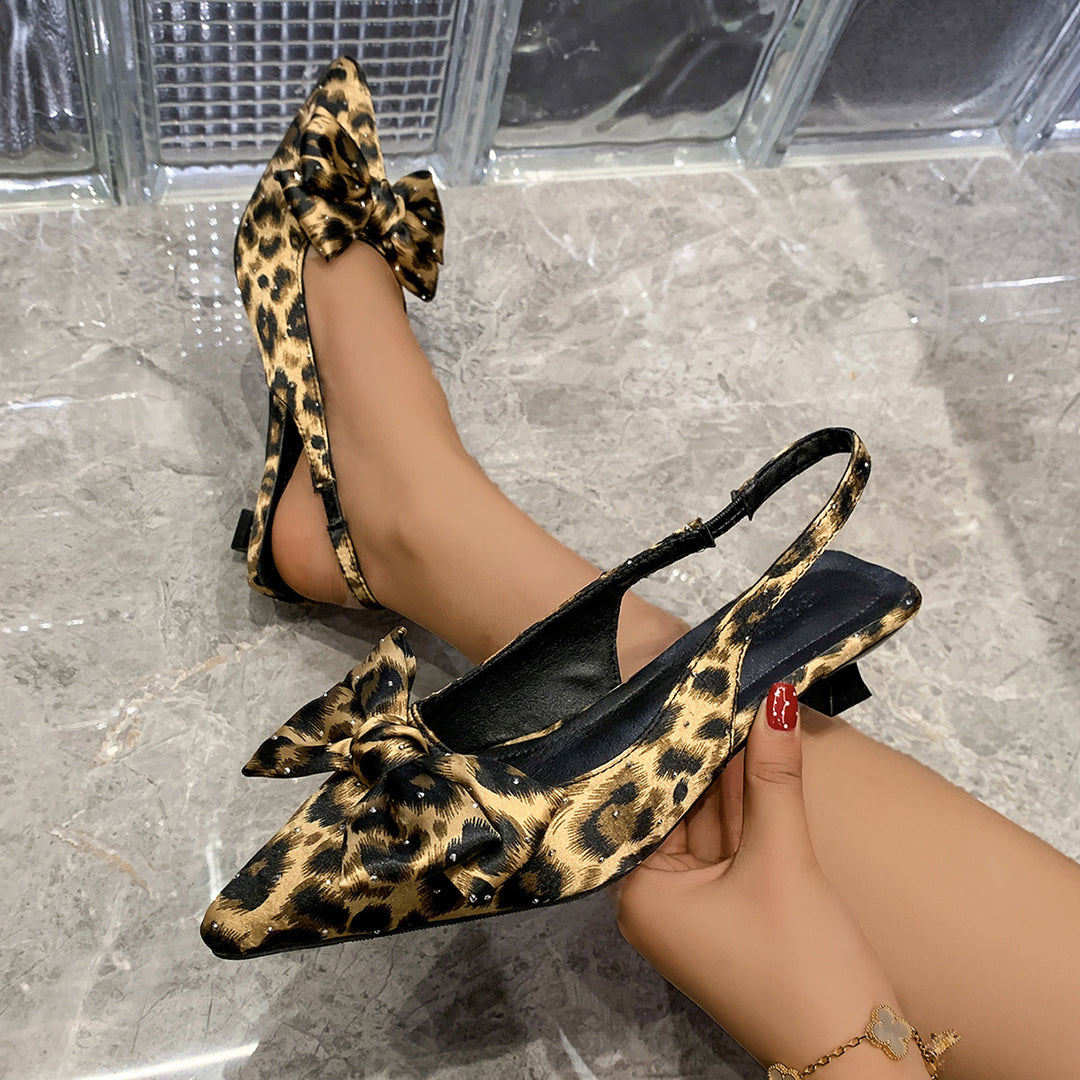 Femme Slingback Sløjfe-Detalje Ballerinas Stilla
