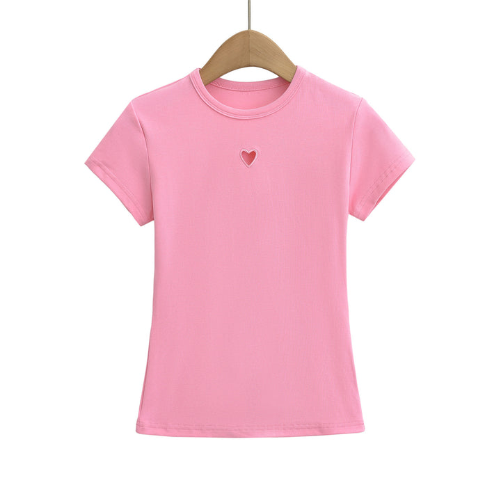 Dame T-shirt med hjerteudskæring og komfortabel pasform Stilla