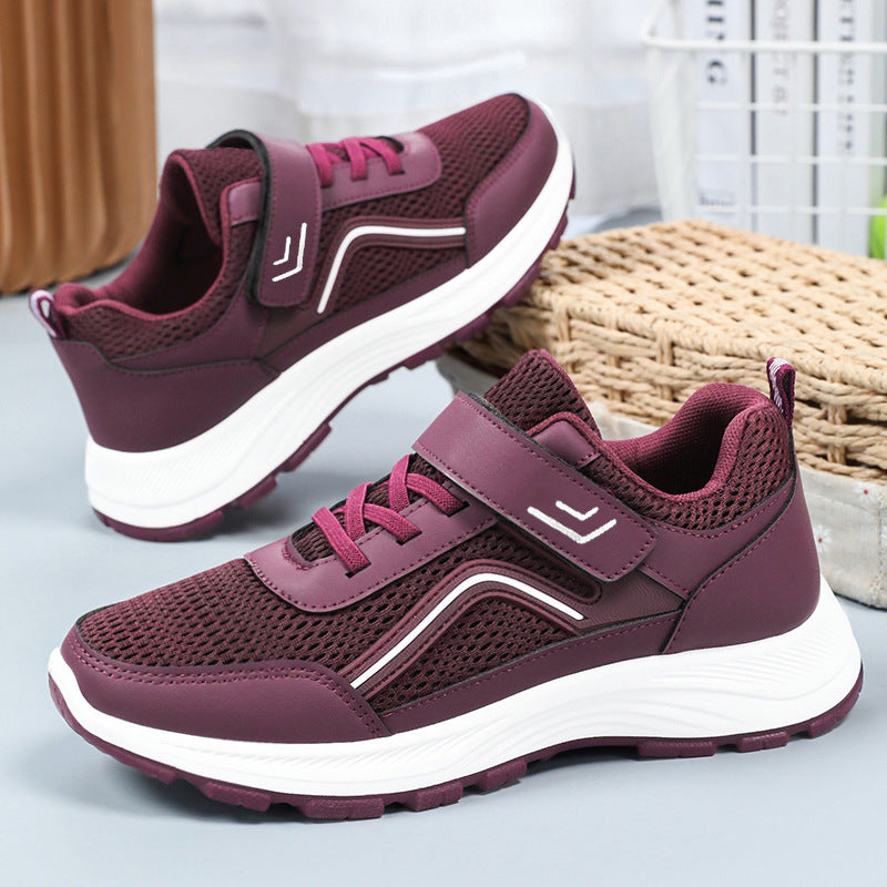 Dame Sporty Sneakers med elastisk velcro og åndbart mesh-overmateriale Stilla
