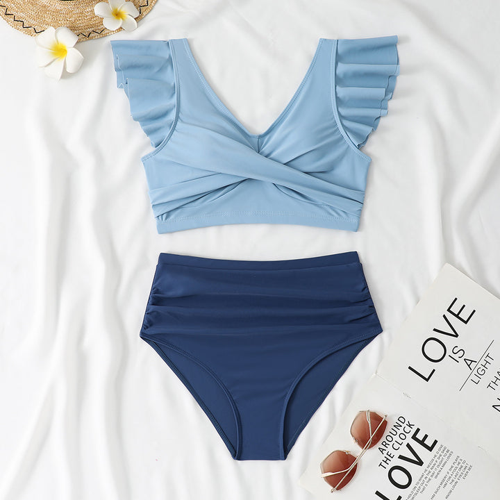 Dame Flirty Høj Talje Ruffle Bikini Sæt Stilla