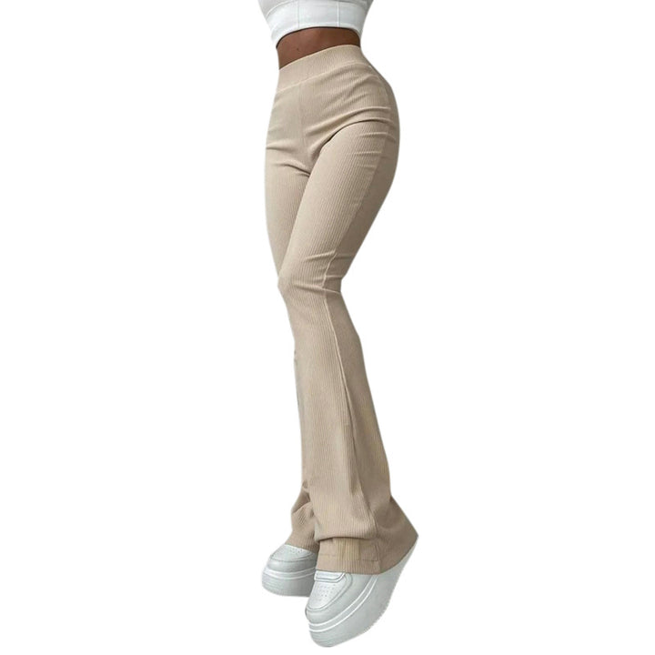 Femme Ribstrik Flared Leg Bukser Stilla