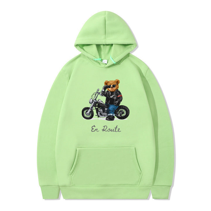 Dame hoodie med unikt bjørne design og afslappet pasform Skovae