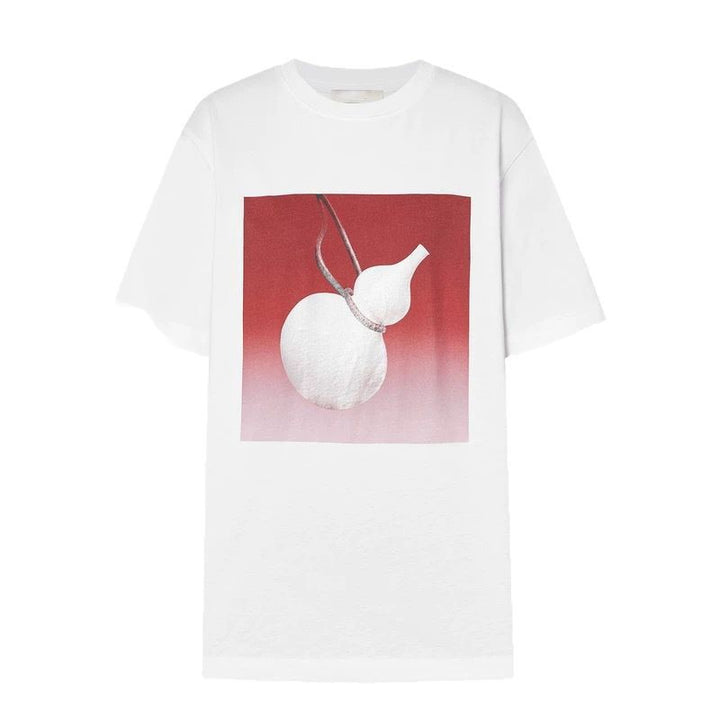 Dame afslappet T-shirt med kreativ grafisk tryk og løs pasform Stilla