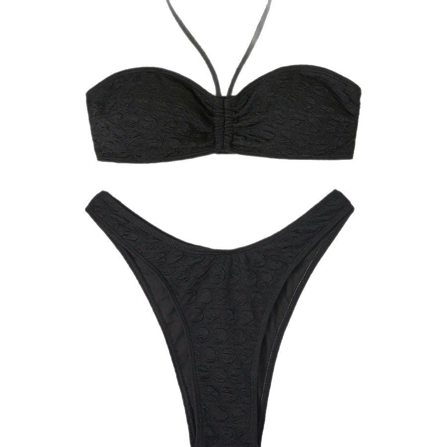 Dame strapless spids struktureret bikini-sæt Stilla