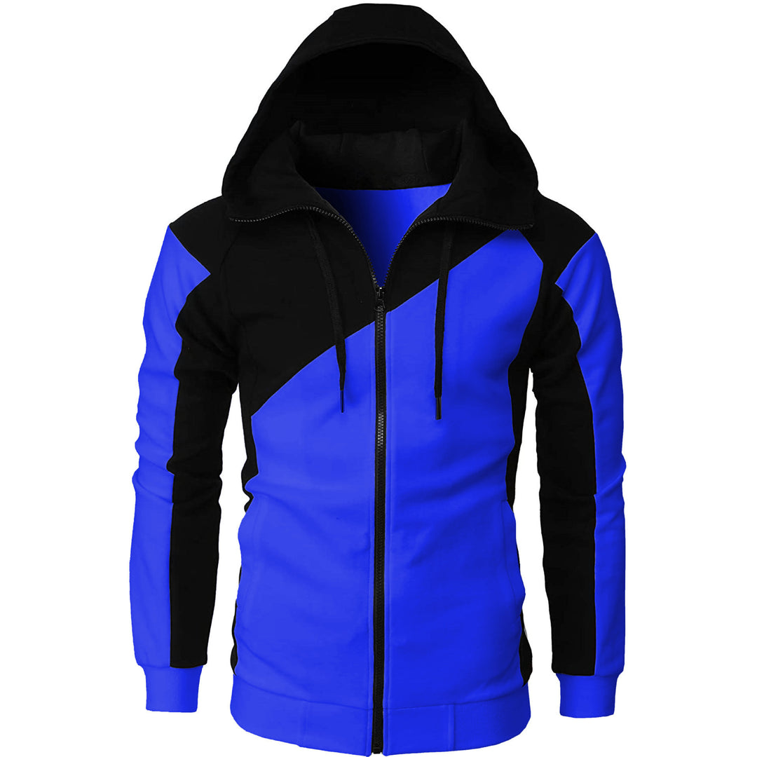 Herre sporty hoodie med moderne snit og farveblokdesign Stilla
