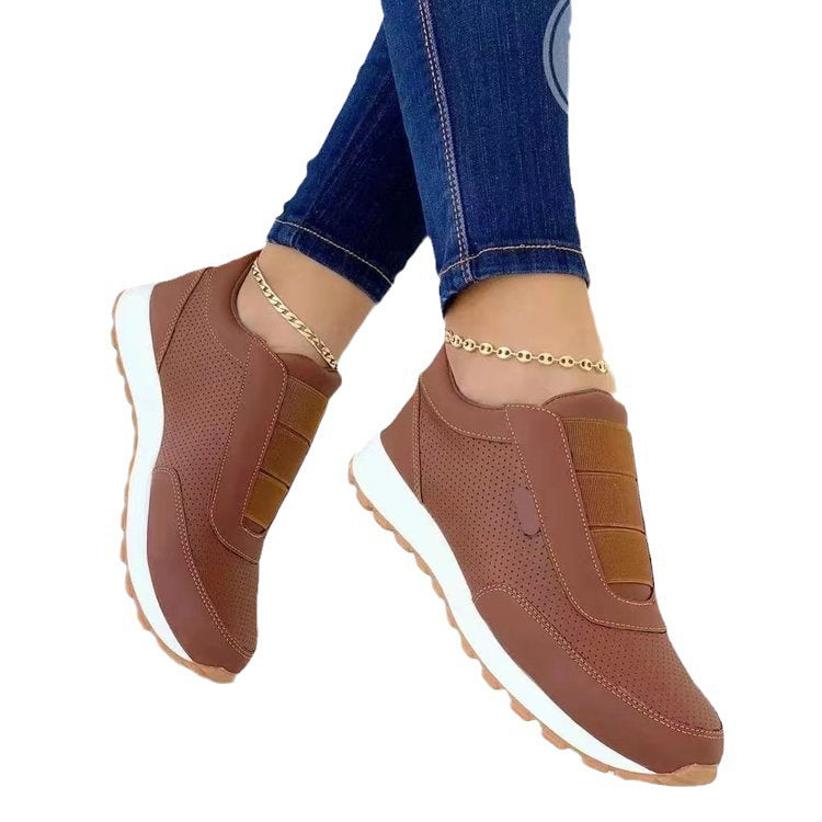 Dame sport sneakers med elastisk rem og åndbar mesh-overflade Stilla