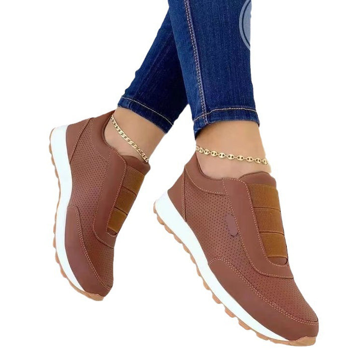 Dame sport sneakers med elastisk rem og åndbar mesh-overflade Stilla