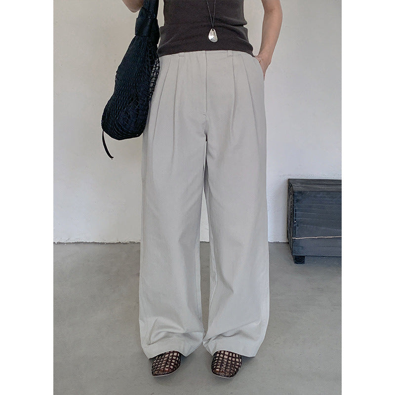 Damer bred Culotte-bukser med elegante folder og høj talje Stilla