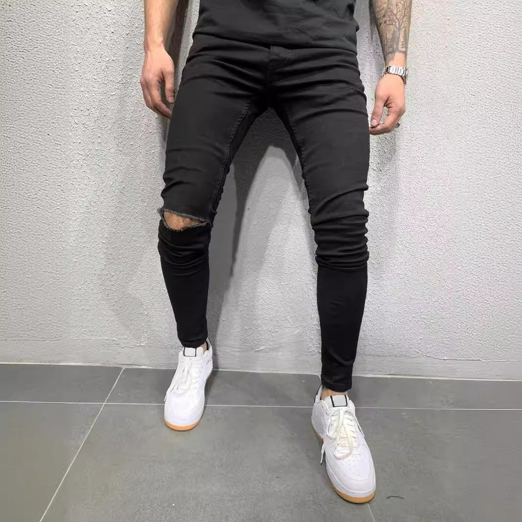 Herrer Skinny Jeans i trendy Distressed-look Stilla