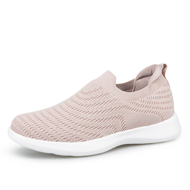 Dame nan Finstrik-Ballerina-Sneaker med elastisk indgang, polstret komfortfodbed og fleksibel let sål Skovae