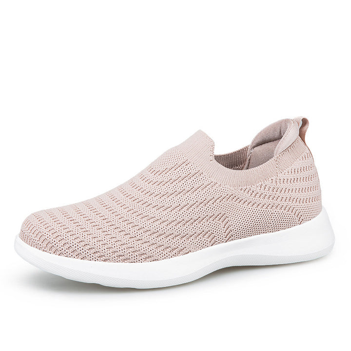 Dame nan Finstrik-Ballerina-Sneaker med elastisk indgang, polstret komfortfodbed og fleksibel let sål Skovae