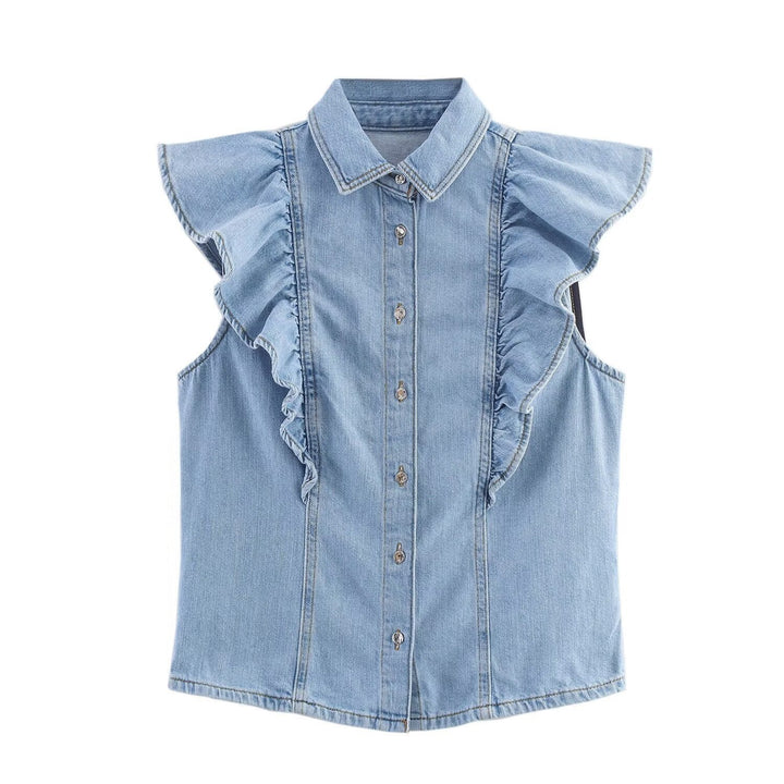 Dame baggy jeans med elegant bælteapplikation Skovae