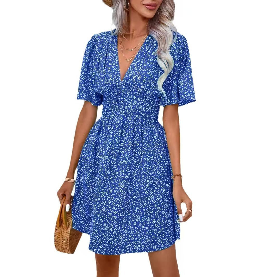 Dame blomsterklædning minidress Stilla