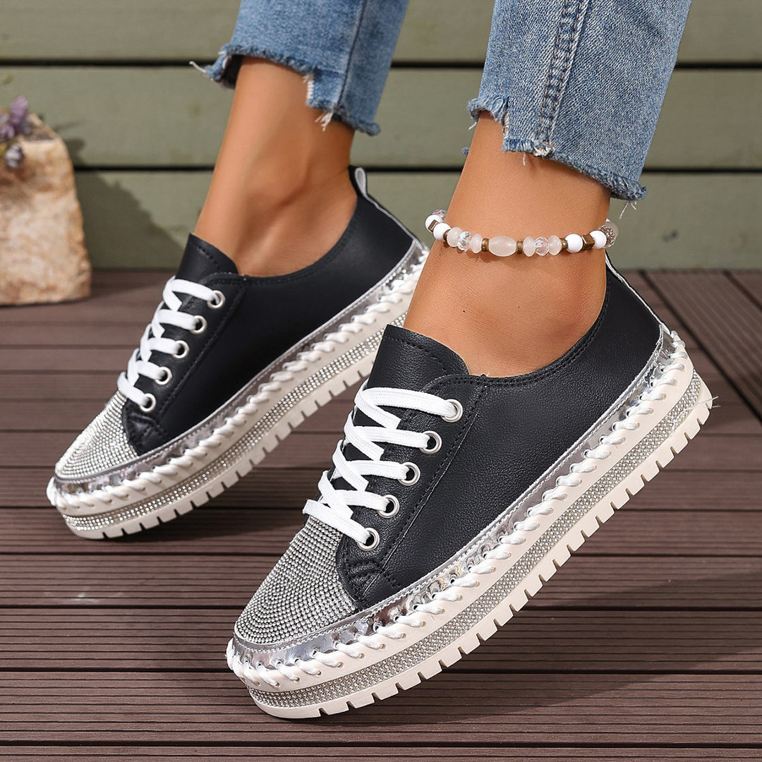 Dame Sporty Sneakers med modeglans og skridsikker sål Stilla