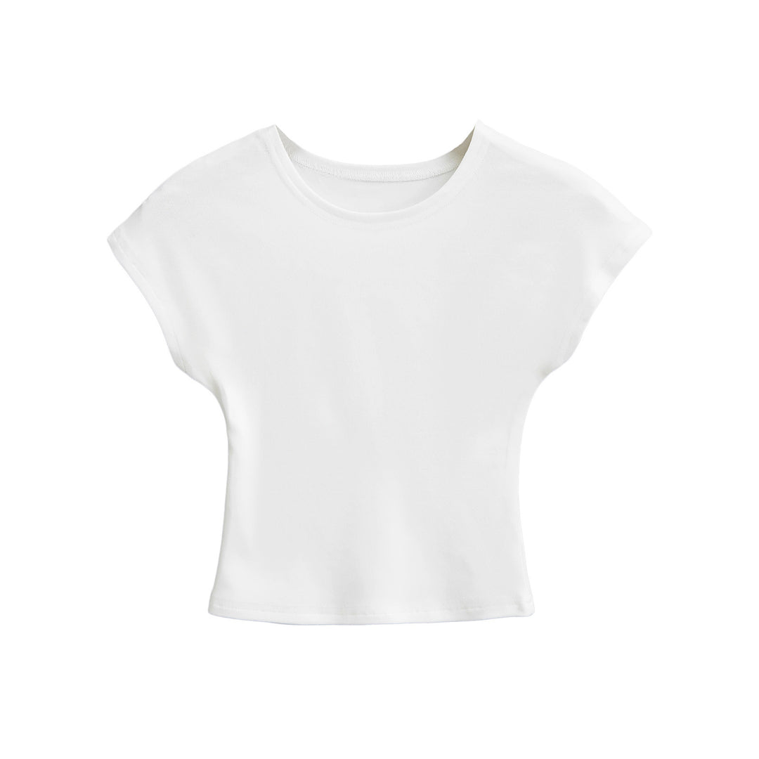 Dame afslappet oversized T-shirt med korte ærmer og rund halsudskæring Stilla