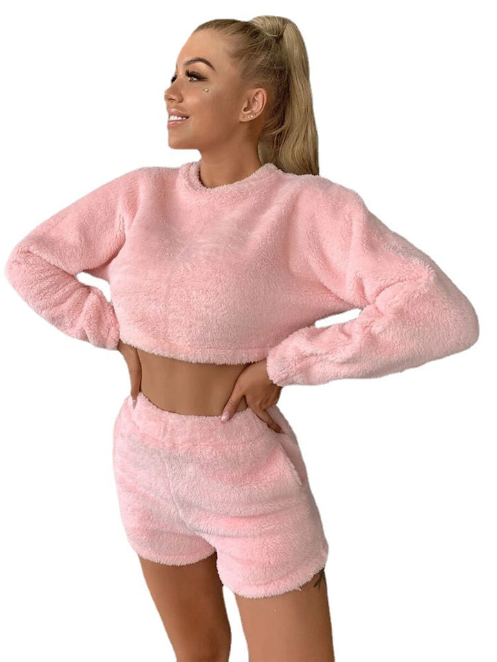 Dame Blødt Sæt med Kort Top og Shorts Stilla