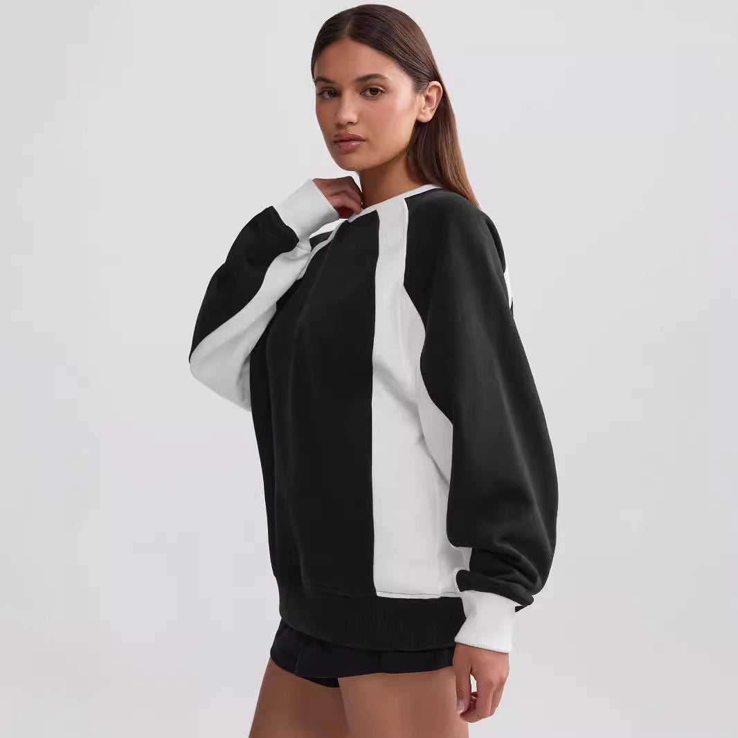 Dame sporty sweatshirt med kontrasterende raglanærmer og afslappet pasform Stilla