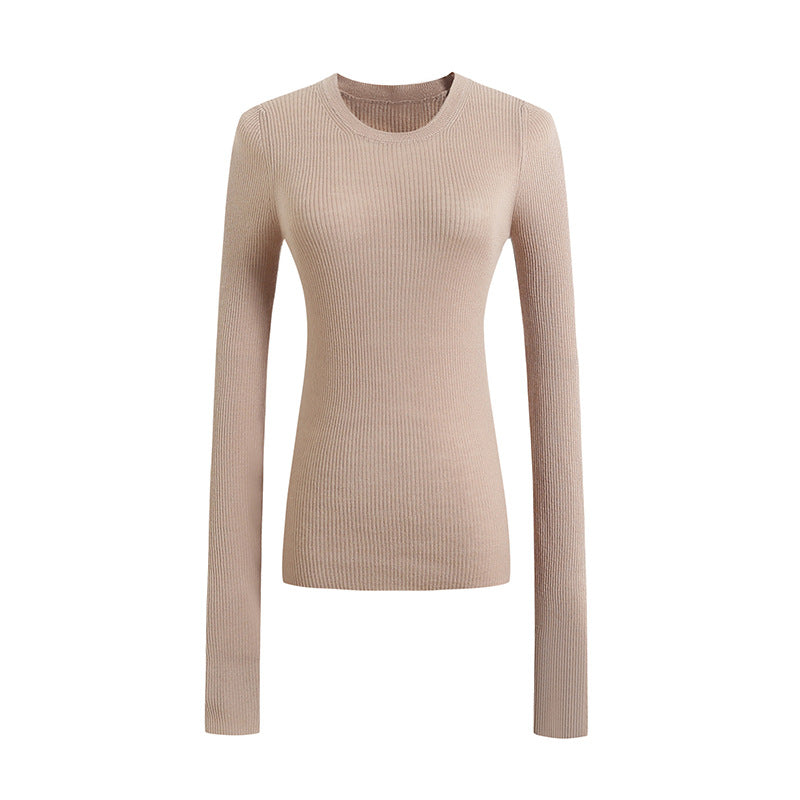 Dame langærmet rib-T-shirt Stilla