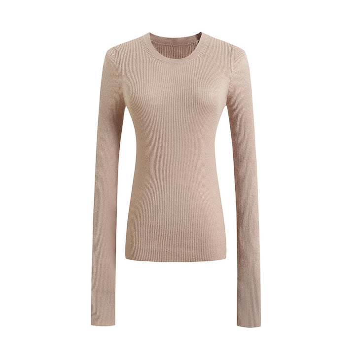 Dame langærmet rib-T-shirt Stilla