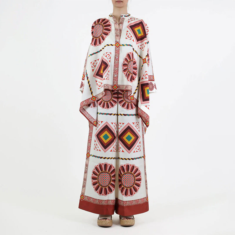 Kvindernes blomster-kaftan top med knapdetalje Stilla