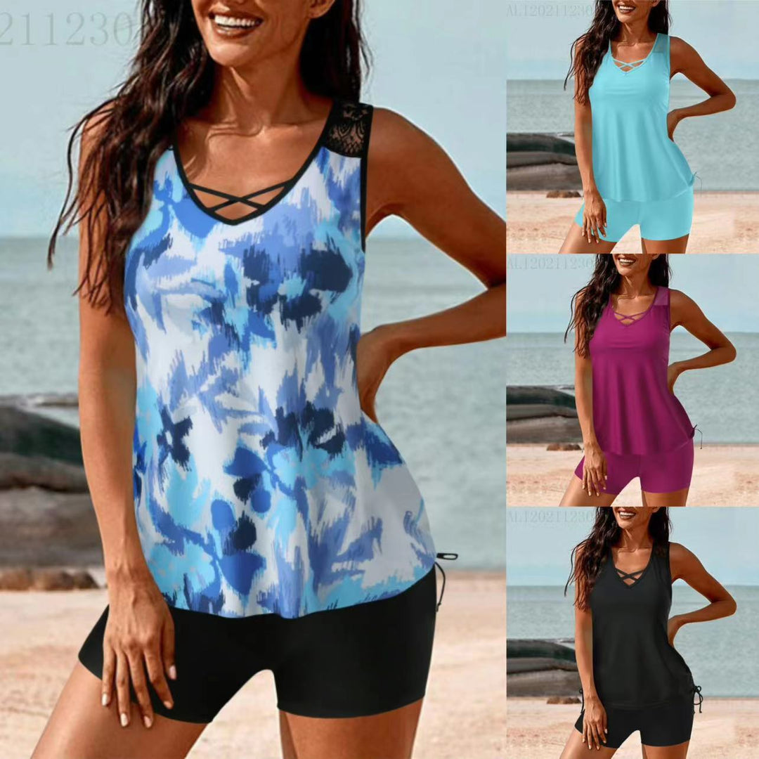 Dame Sporty Tankini med shorts Skovae