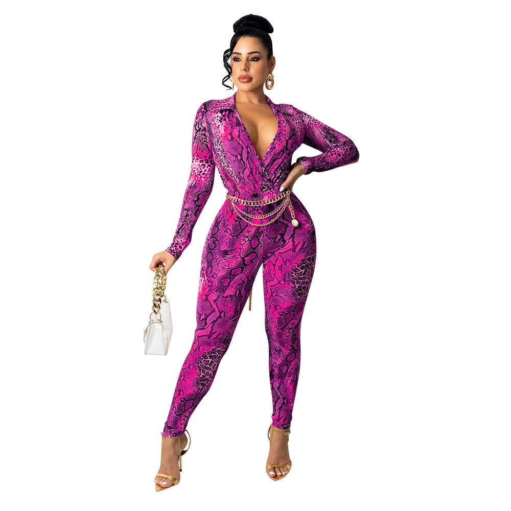 Dame Exotisk Dyreprint Bodystocking Stilla