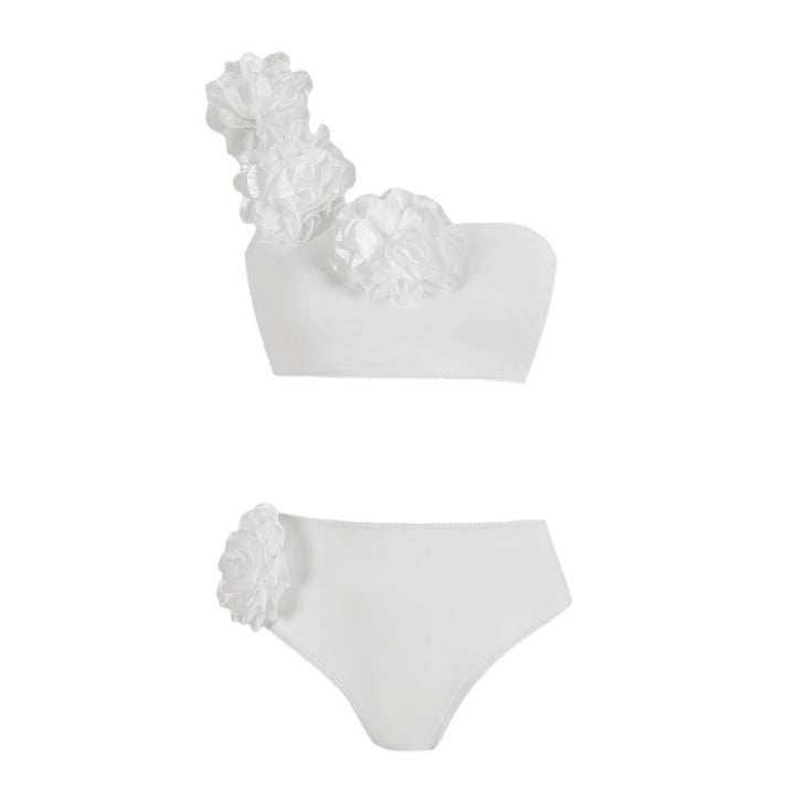 Dame bikini-sæt med elegant bustier og raffinerede blomsterapplikationer Stilla