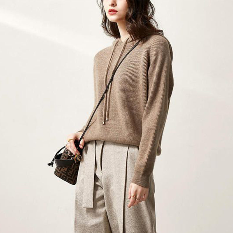 Damer Oversized Hættepullover lavet af blødt Sweatstof med praktisk Snøre Stilla