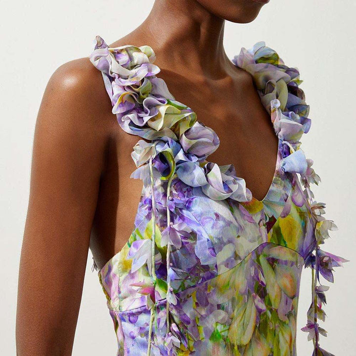 Dame One-piece badebuks med elegante ruffles detaljer Skovae