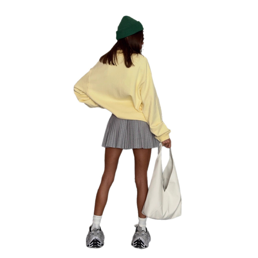 Damer casual zip pullover med høj krave og kontrasterende detaljer Stilla