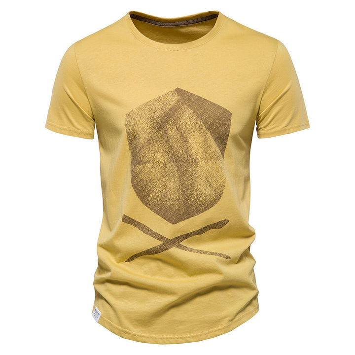 Herrer høj kvalitets T-shirt med moderne grafiktryk Stilla