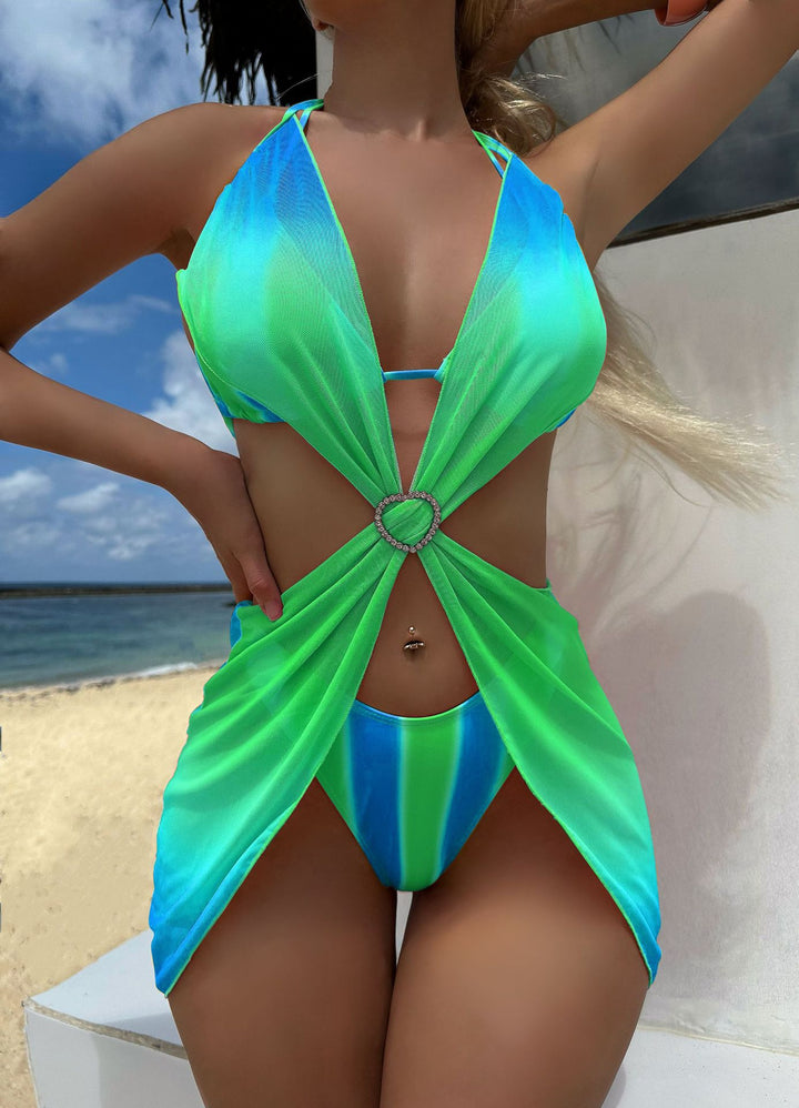 Dame bikini-sæt med forførende cut-out og glitrende hjerte-detail Stilla
