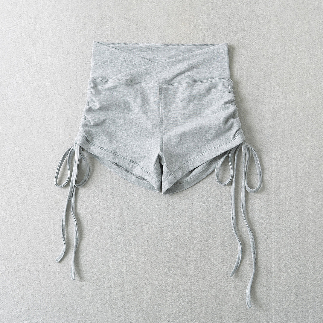 Dame Sporty Shorts med justerbar talje og raffinerede flæser Stilla