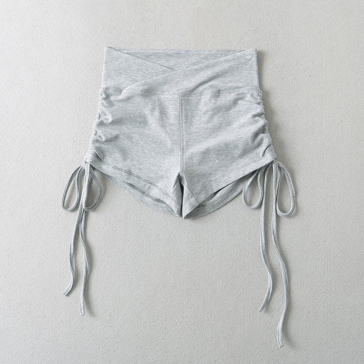 Dame Sporty Shorts med justerbar talje og raffinerede flæser Stilla