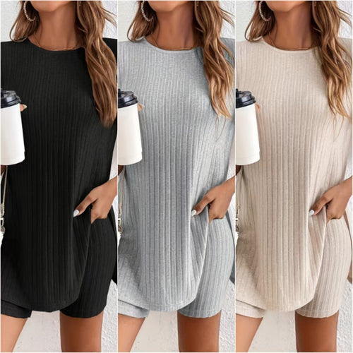 Damer Sporty Korteærmet Top med Leggings Stilla