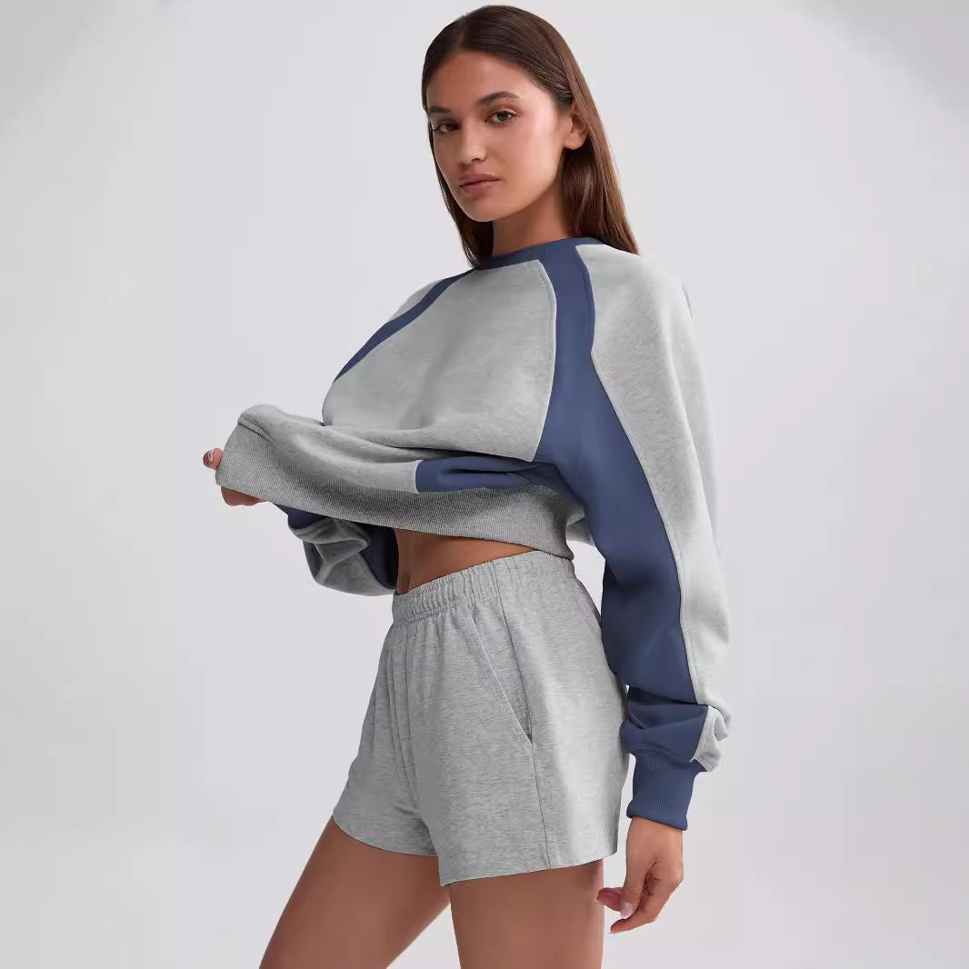 Dame sporty sweatshirt med kontrasterende raglanærmer og afslappet pasform Stilla
